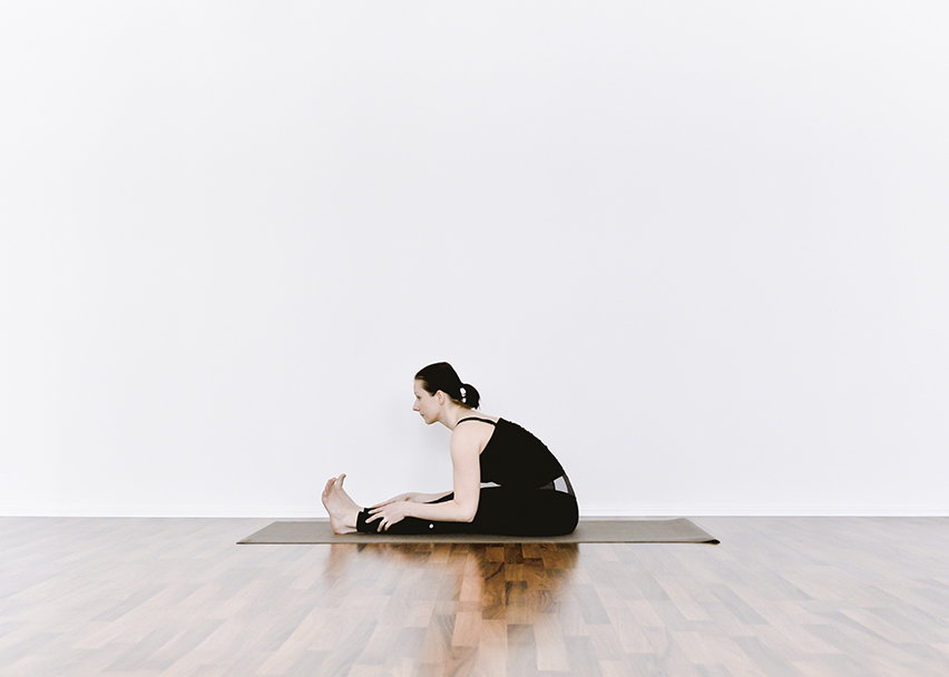 Yoga Pose: Half Bound Lotus Seated Forward Extension |YogaClassPlan.com